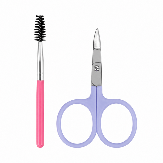 Cien Beauty Eyelash Brush & Eyebrow Scissors Set 2Pcs