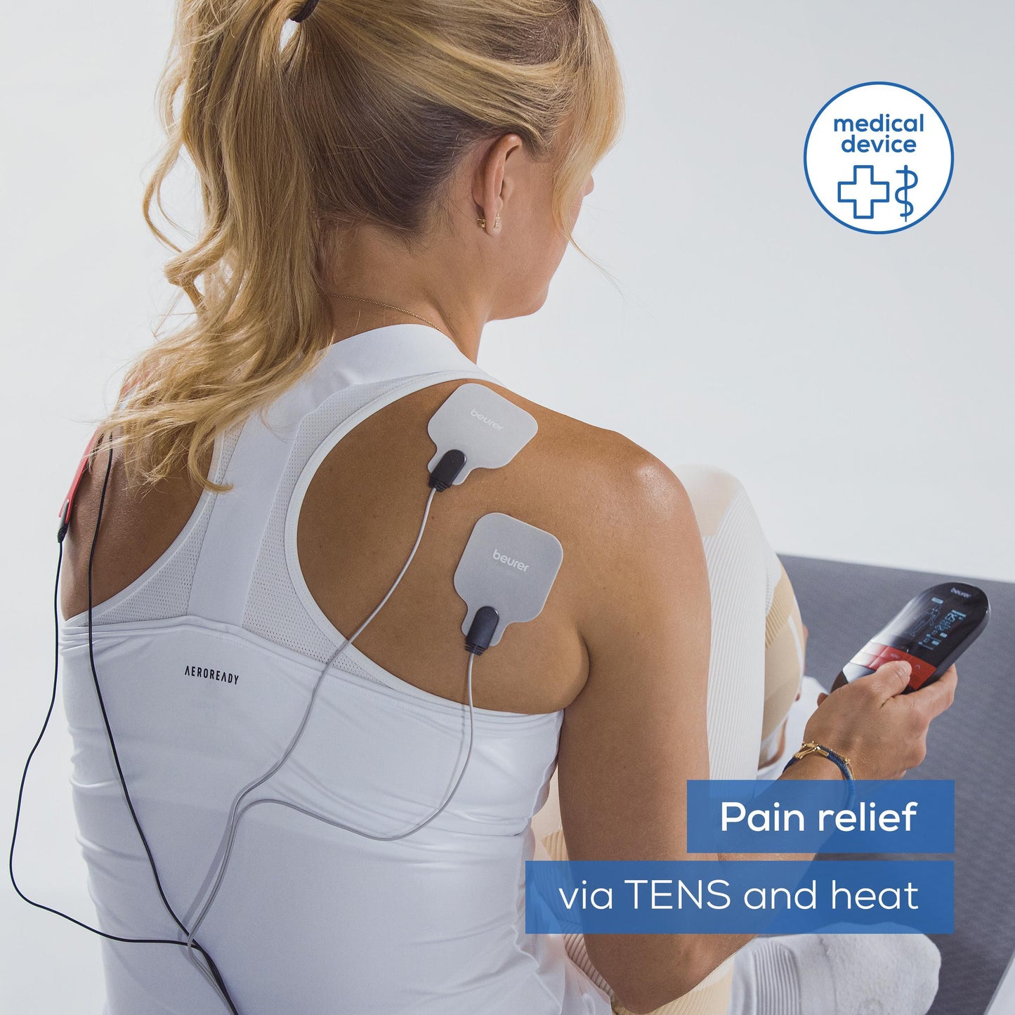 Beurer EM 59 Heat Digital TENS/EMS Device for Pain Relief & Muscle Stimulation