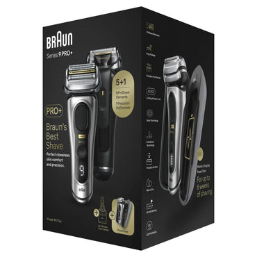 Braun Series 9 Pro+ 9577cc Electric Shaver, Foil Trimmer, Cleaning Station, PowerCase