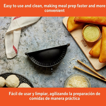IMUSA Jumbo Black Plastic Empanada Dumpling Press Maker Tool