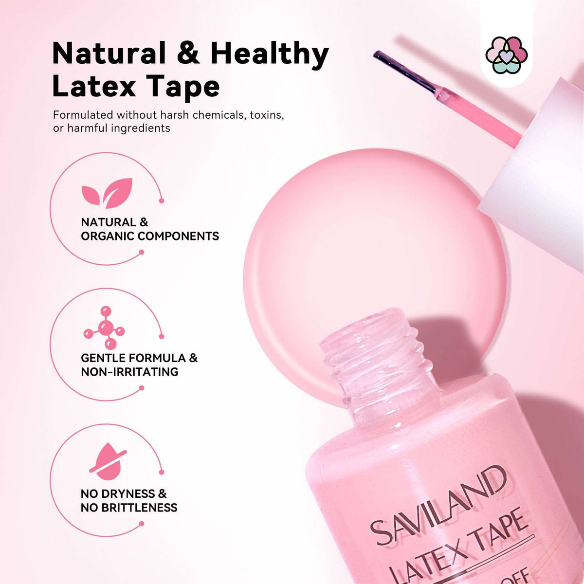 Saviland Peel-Off Liquid Latex Nail Polish Barrier 20ml