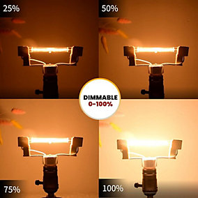 R7s 118mm 300W Halogen Bulb 5 Pack Dimmable 2800K Warm White