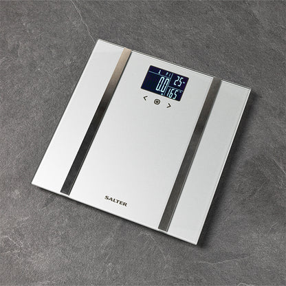 Salter Glass Smart Body Analyzer Scale - Measures Weight, BMI, Body Fat