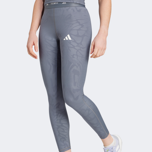 Adidas Techfit Women’s 7/8 High‑Rise Compression Leggings Onix