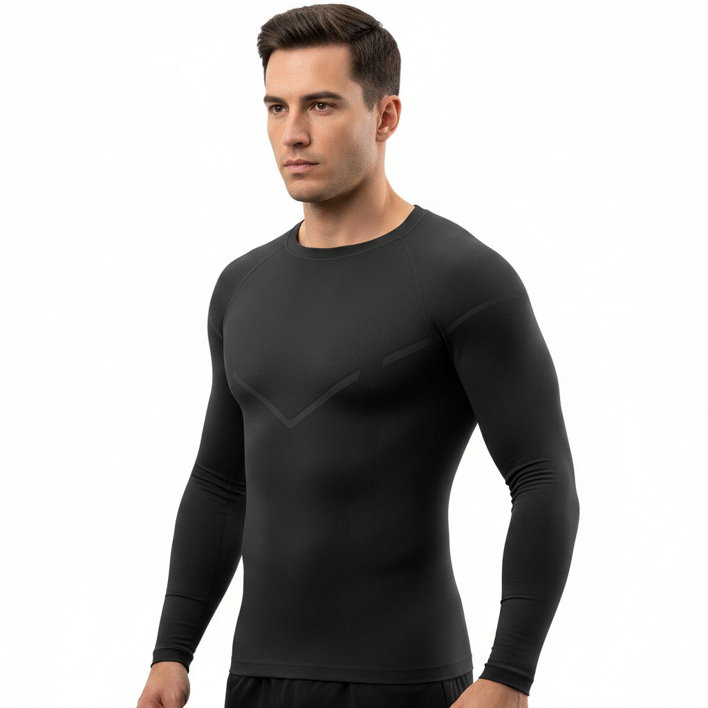 Crivit DryAct™ Men's Thermal Raglan with Zonal Thermoregulation 464551 Black