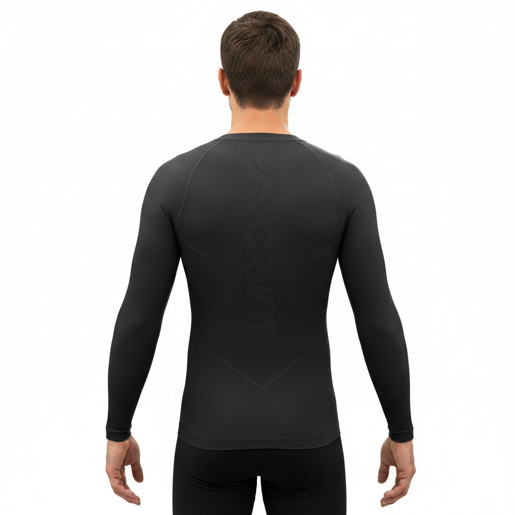 Crivit DryAct™ Men's Thermal Raglan with Zonal Thermoregulation 464551 Black