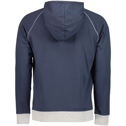 Hugo Boss Men's Lightweight Zip Hoodie with Contrast Piping – Navy