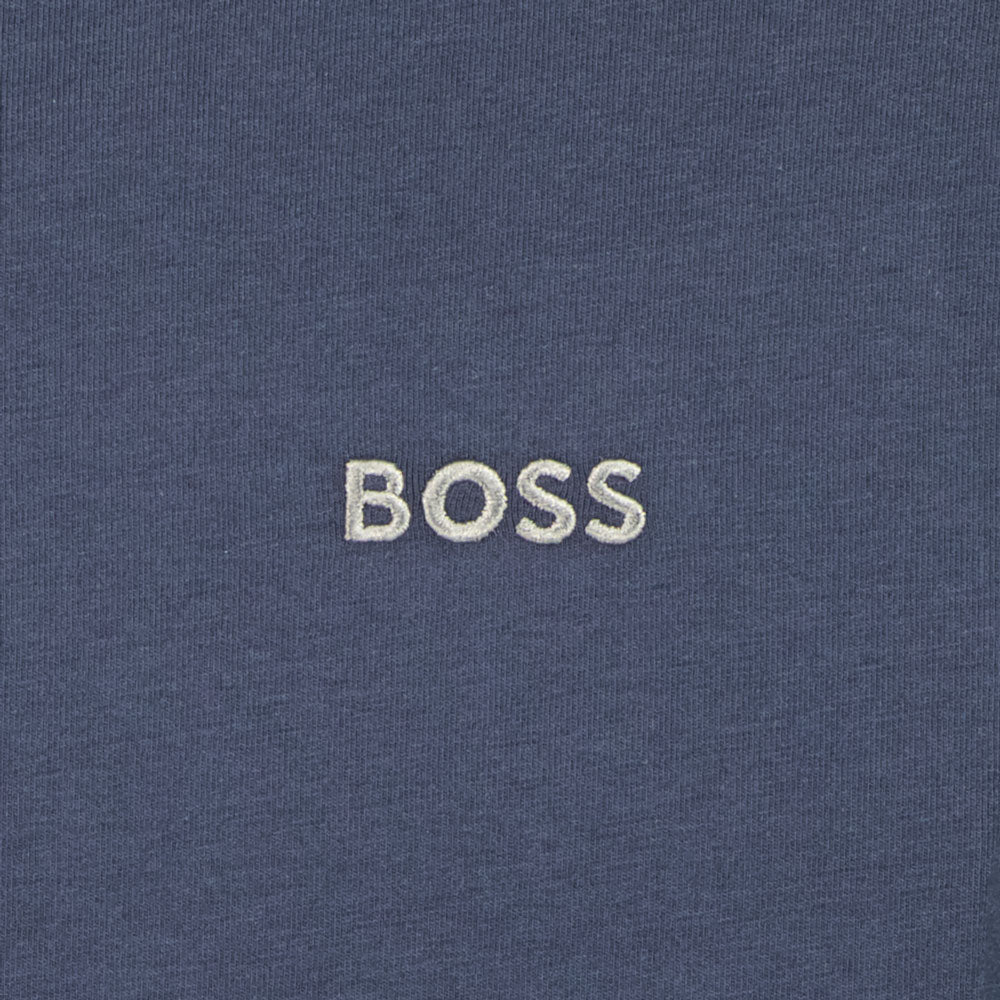 Hugo Boss Men's Lightweight Zip Hoodie with Contrast Piping – Navy