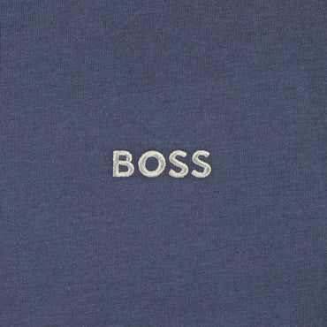 Hugo Boss Men's Lightweight Zip Hoodie with Contrast Piping – Navy