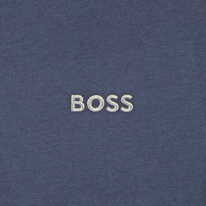 Hugo Boss Men's Lightweight Zip Hoodie with Contrast Piping – Navy