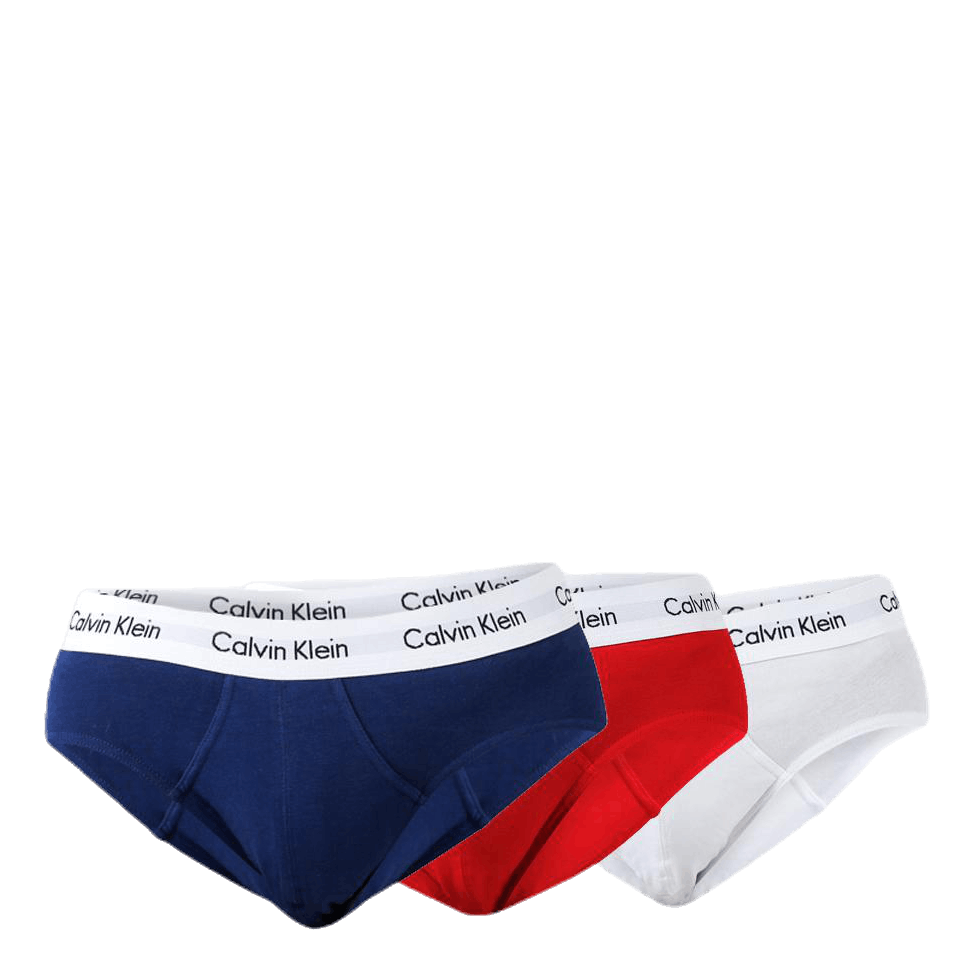 Calvin Klein Men's Cotton Stretch Hip Brief 3‑Pack White