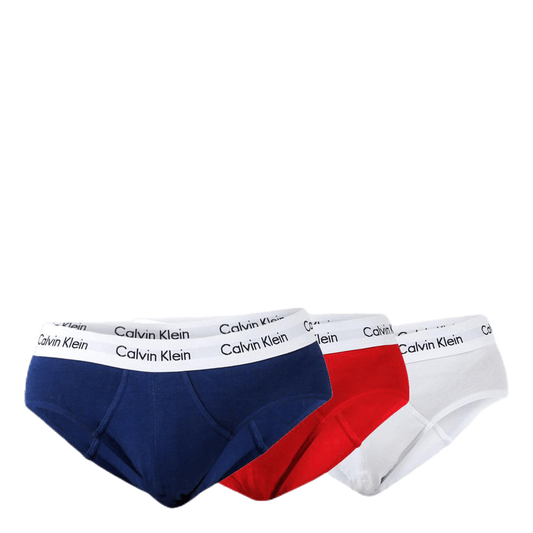 Calvin Klein Men's Cotton Stretch Hip Brief 3‑Pack White