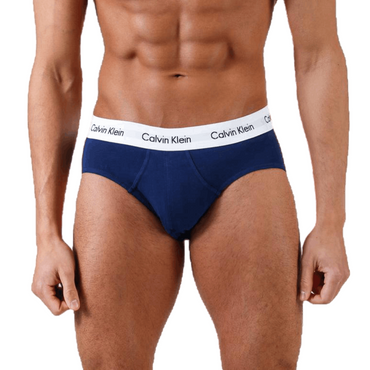 Calvin Klein Men's Cotton Stretch Hip Brief 3‑Pack White