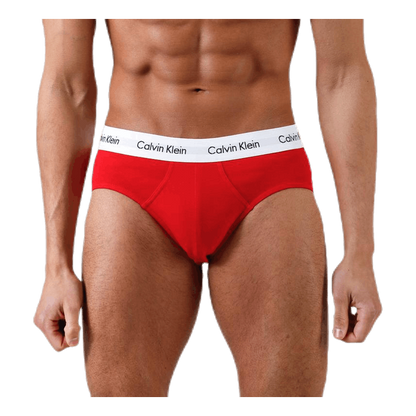 Calvin Klein Men's Cotton Stretch Hip Brief 3‑Pack White