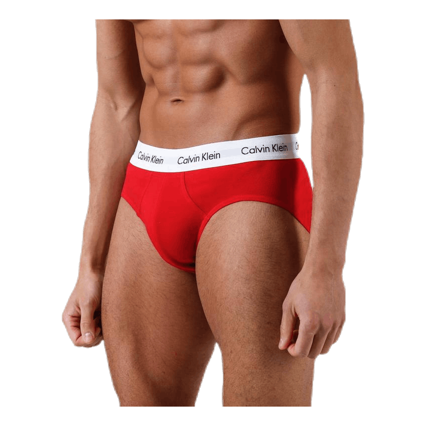 Calvin Klein Men's Cotton Stretch Hip Brief 3‑Pack White