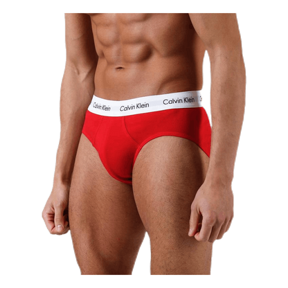 Calvin Klein Men's Cotton Stretch Hip Brief 3‑Pack White