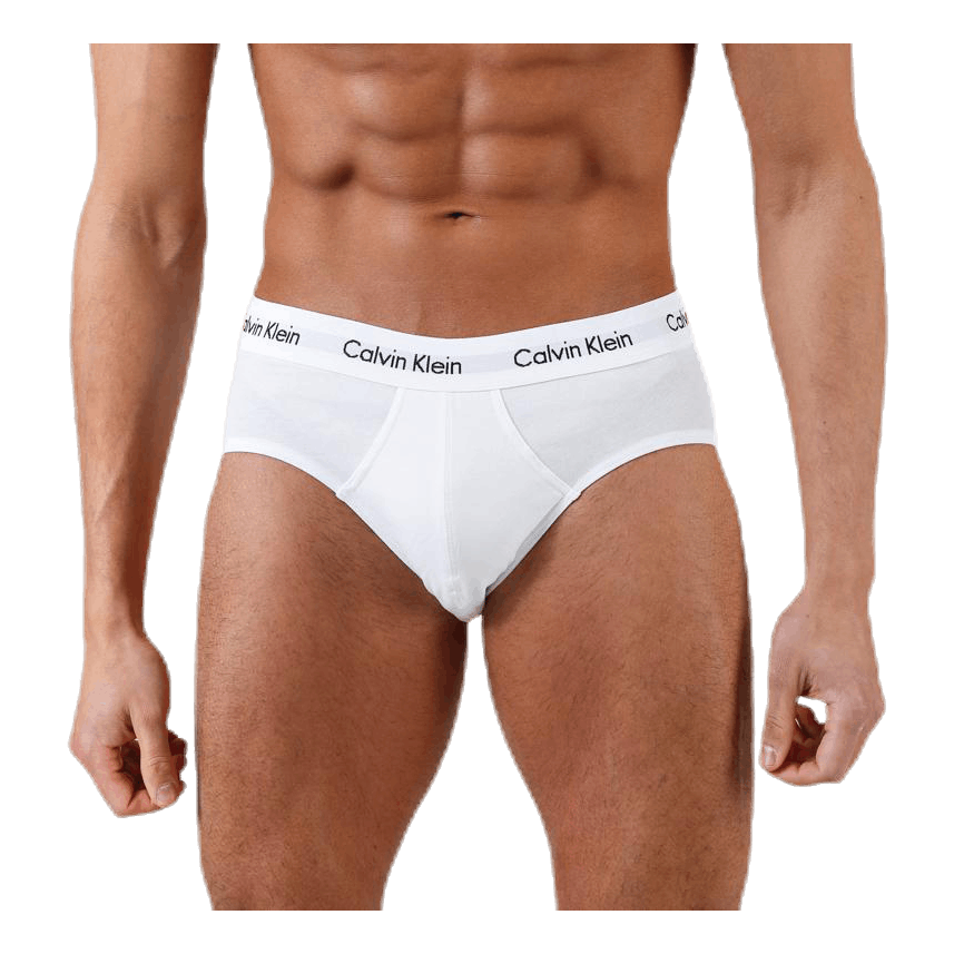 Calvin Klein Men's Cotton Stretch Hip Brief 3‑Pack White