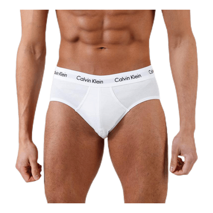 Calvin Klein Men's Cotton Stretch Hip Brief 3‑Pack White