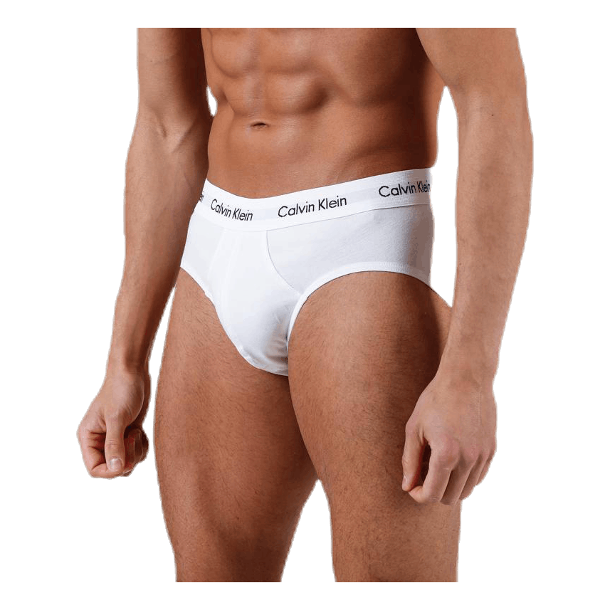 Calvin Klein Men's Cotton Stretch Hip Brief 3‑Pack White