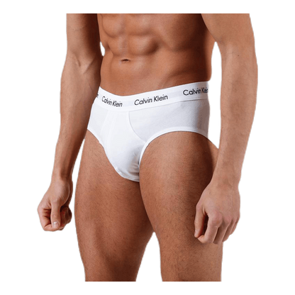 Calvin Klein Men's Cotton Stretch Hip Brief 3‑Pack White