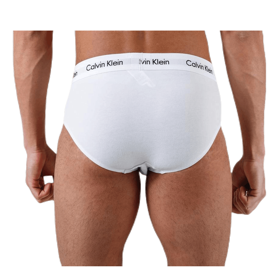 Calvin Klein Men's Cotton Stretch Hip Brief 3‑Pack White