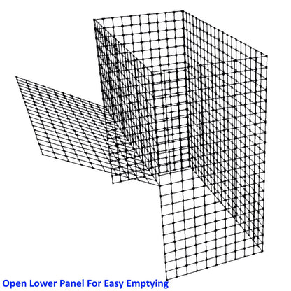 Heavy-Duty 500L Wire Mesh Garden Compost Bin Green Foldable