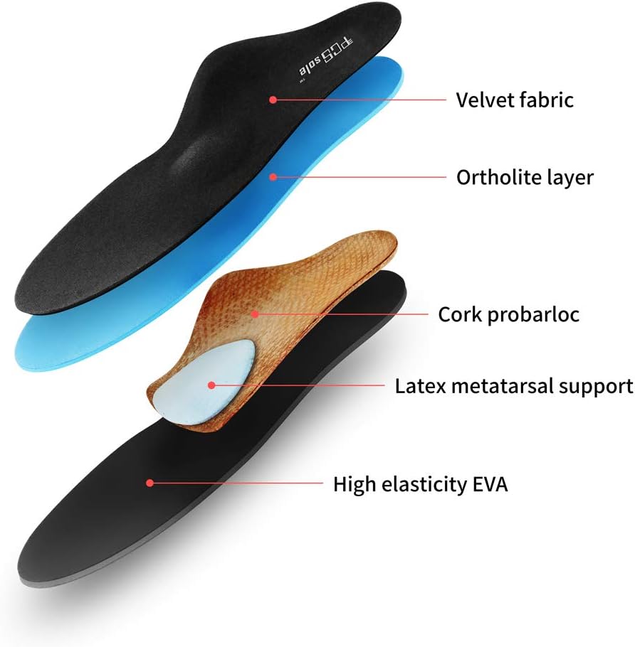 PCSsole High Arch Orthotic Insoles for Flat Feet Relief