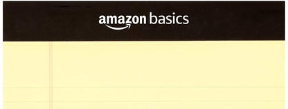 Amazon Basics Narrow Ruled Writing Pad 5x8 Inches 50 Sheets 12-Pack Canary