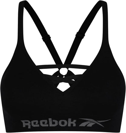 Reebok Women's Seamless Sports Bra with Halter Neck High Support