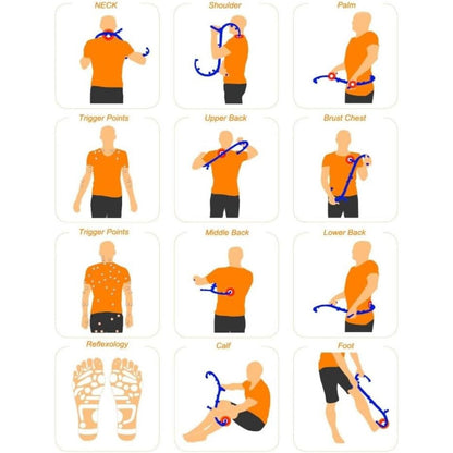 Sokiss S-Shaped Deep Tissue Self Trigger Point Massage Stick Black