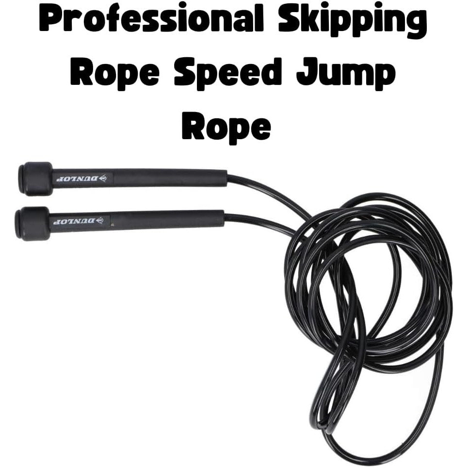 Invero Adjustable 275cm Professional Speed Skipping Rope – Black