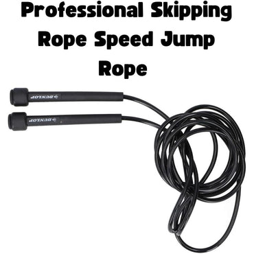 Invero Adjustable 275cm Professional Speed Skipping Rope – Black