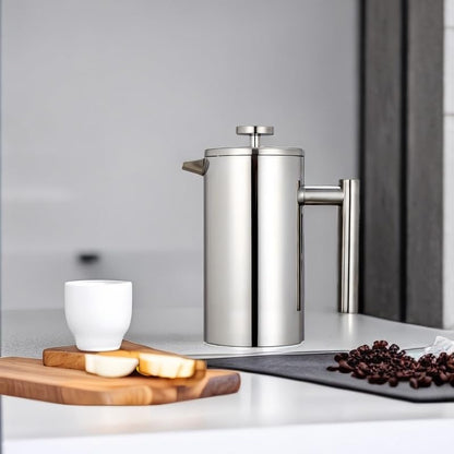 Meelio 600ml Double-Wall Insulated Stainless Steel French Press Coffee Maker