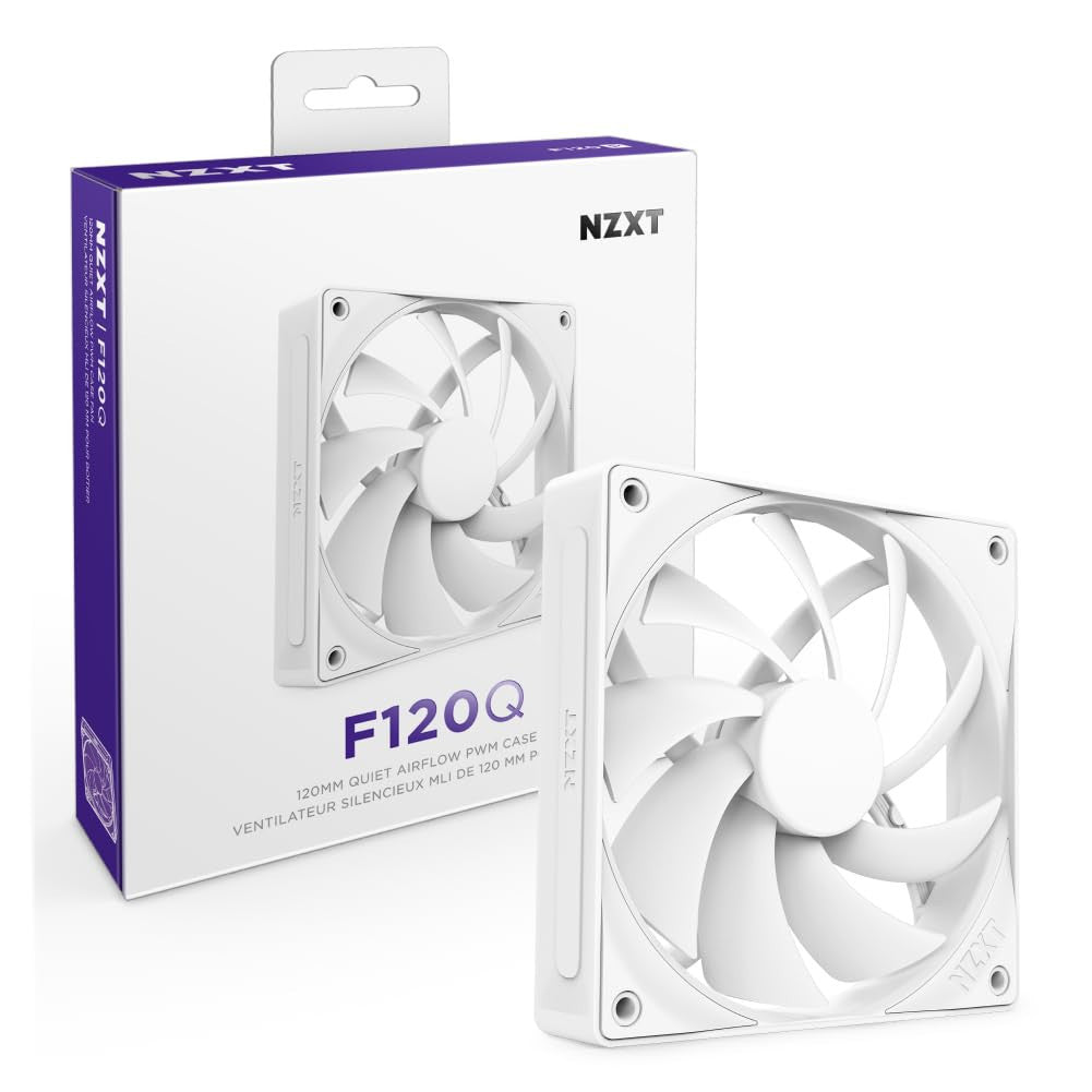 NZXT F120Q 120mm Quiet Airflow Fan – White