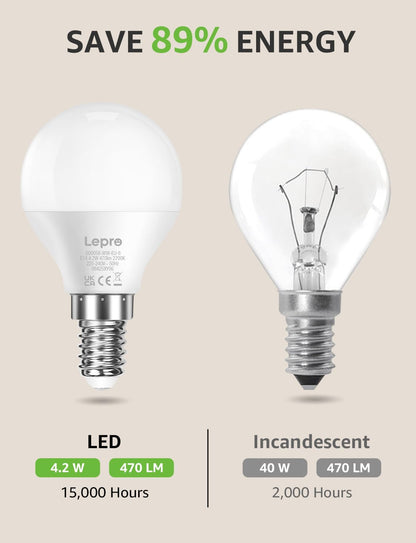 Lepro E14 LED Lamp 6-Pack 4.9W 470 Lumen Warm White