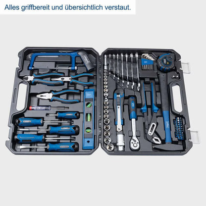 Scheppach WZK120 97-Piece Hand Tool Kit with Cordless Screwdriver for DIY - Gomix Brands Outlet