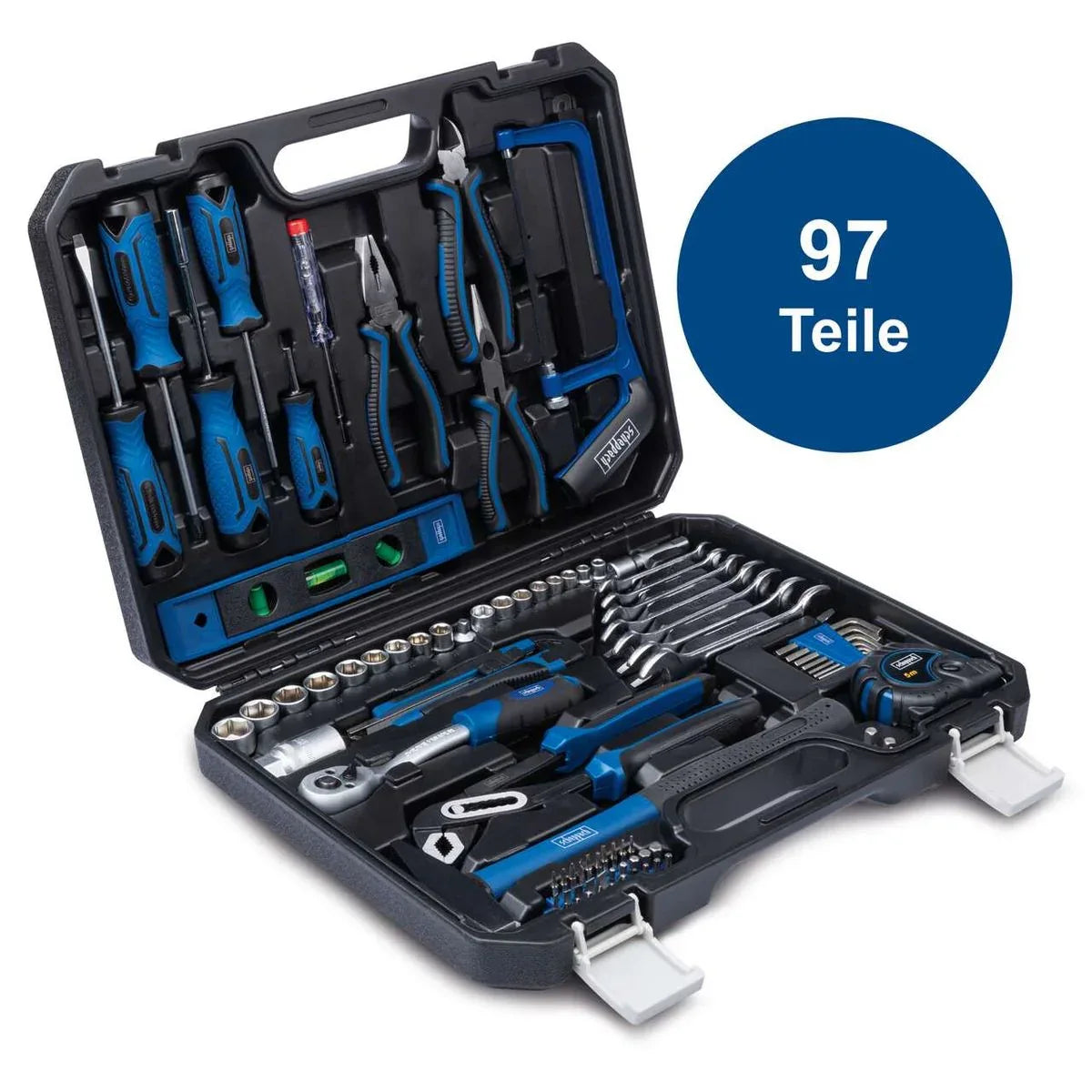 Scheppach WZK120 97-Piece Hand Tool Kit with Cordless Screwdriver for DIY - Gomix Brands Outlet