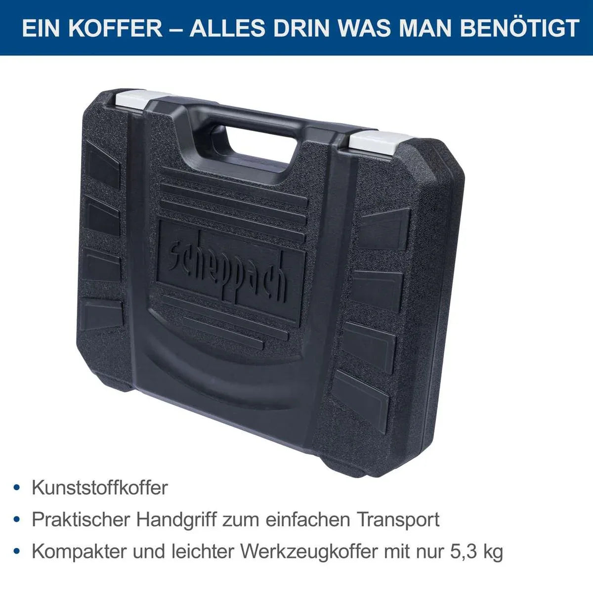 Scheppach WZK120 97-Piece Hand Tool Kit with Cordless Screwdriver for DIY - Gomix Brands Outlet