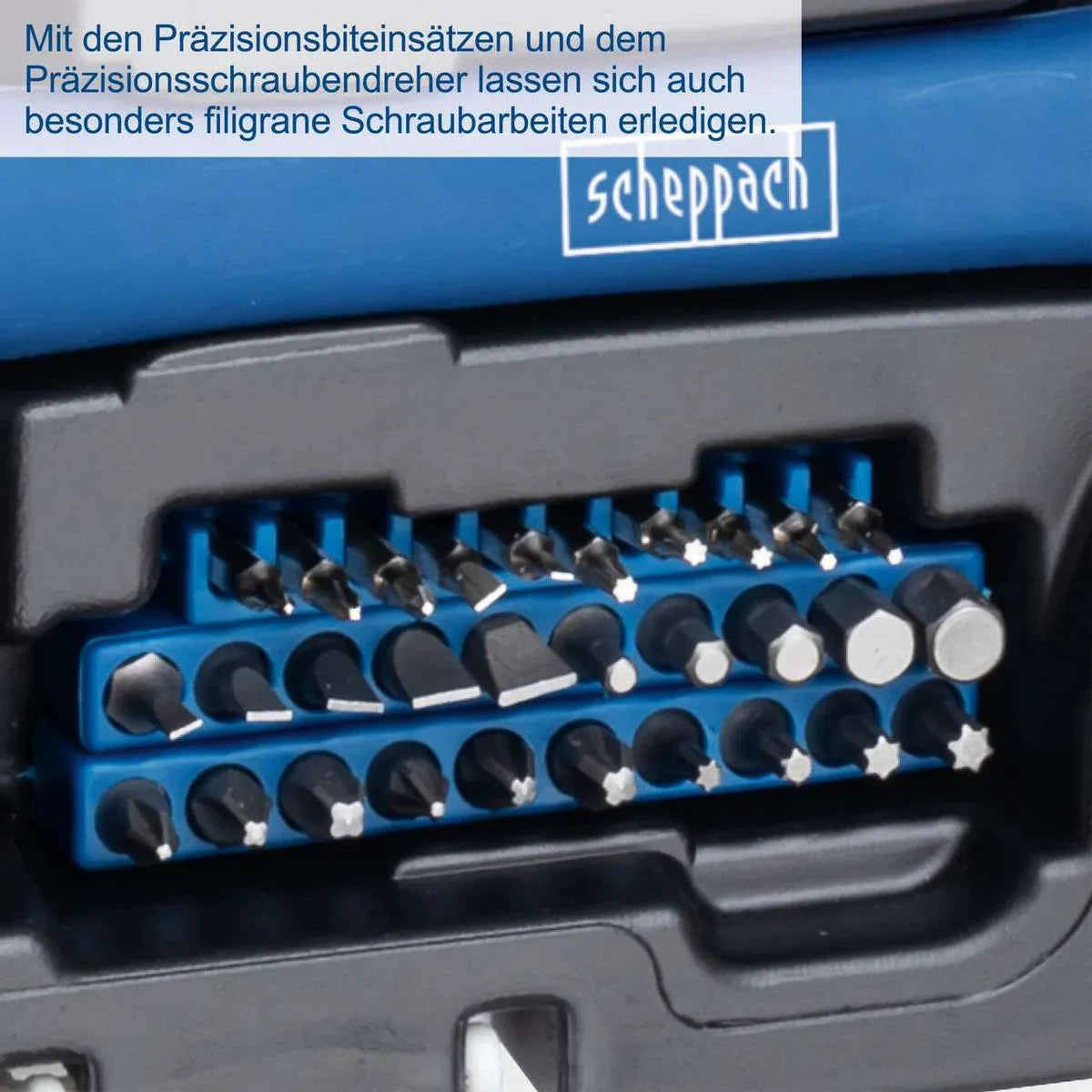 Scheppach WZK120 97-Piece Hand Tool Kit with Cordless Screwdriver for DIY - Gomix Brands Outlet