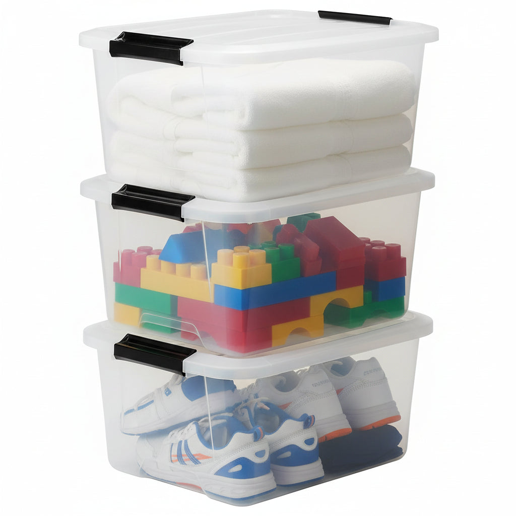 Iris Ohyama Top Box Transparent Storage 15L