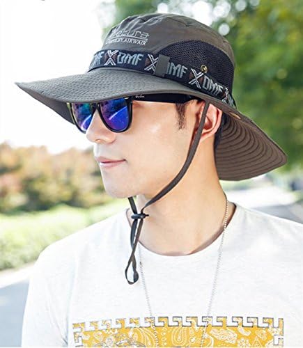 Outdoor Hunting Wide Brim Summer Hat Adjustable Packable Breathable Polyester UPF 50 Protection