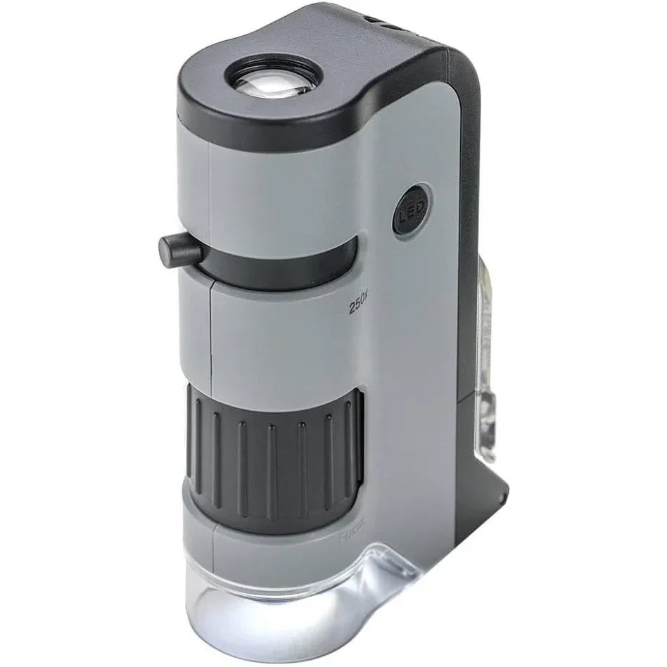 Carson MicroFlip 100x-250x Pocket Microscope with Smartphone Adapter - Gomix Brands Outlet
