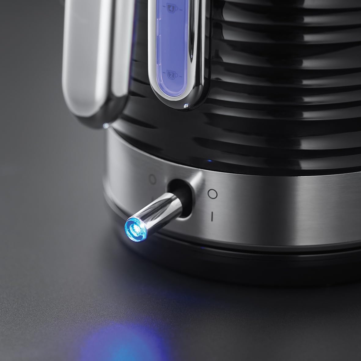 Russell Hobbs Inspire 1.7L Black High-Gloss Electric Kettle
