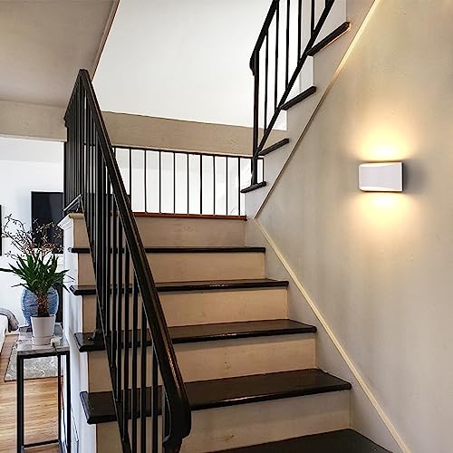 Glighone 2-Pack Dimmable LED Wall Sconce Up Down Light Warm White Modern Indoor Lamp