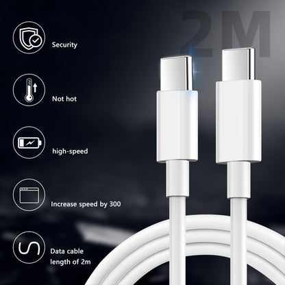 INTPIHP 25W European Travel USB C Wall Charger with 2m Cable RLC-381
