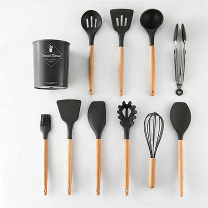 Ulalaza Silicone Kitchen Utensil Set