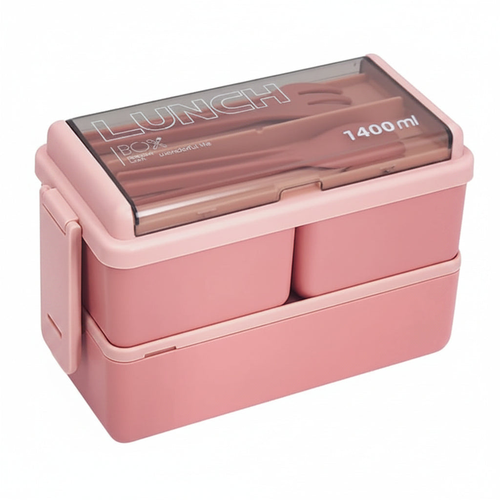 Soulnioi Bento Box Leak Proof 2‑Layer 3‑Compartment Kids