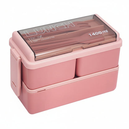 Soulnioi Bento Box Leak Proof 2‑Layer 3‑Compartment Kids