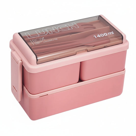 Soulnioi Bento Box Leak Proof 2‑Layer 3‑Compartment Kids