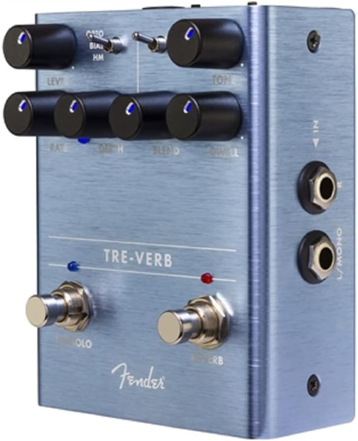 Fender Tre-Verb Digital Reverb & Tremolo Pedal – Vintage Amp Tone, 9V DC